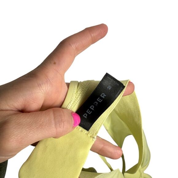 Pepper Soft Yellow Ultra Fine Wire Free Triangle Bralette - Picture 7 of 7